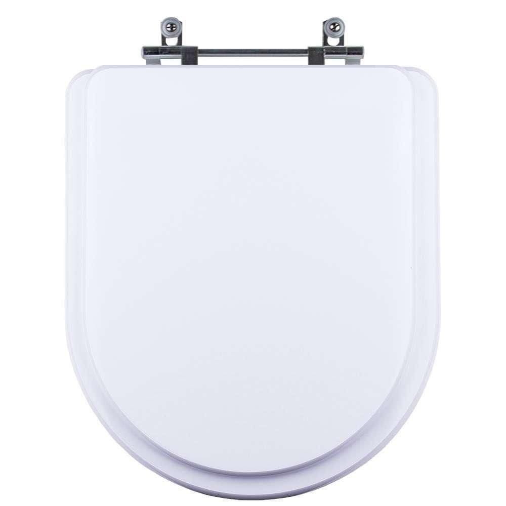 Assento Sanitário Tampa De Vaso Branco Resina Poliester Duna Para Bacia Deca