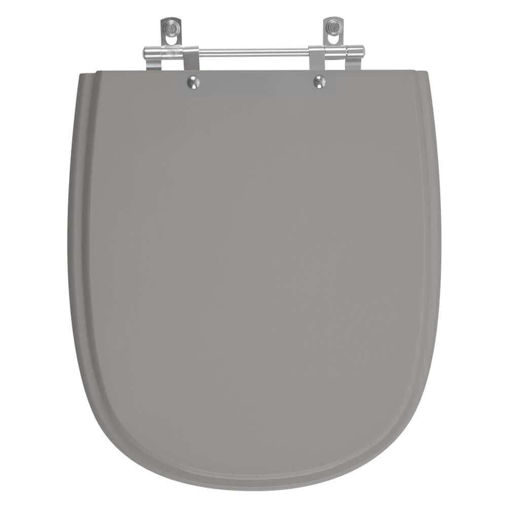 Tampa De Vaso Sanitário Donna Cinza Escuro Para Louça Santamarina