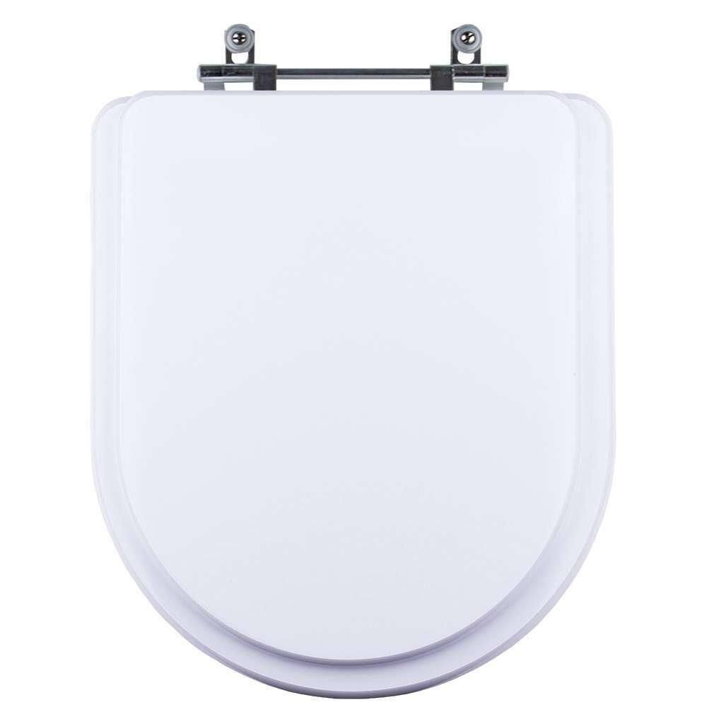 Assento Sanitário Tampa De Vaso Branco Mdf Laqueado Level Para Bacia Deca