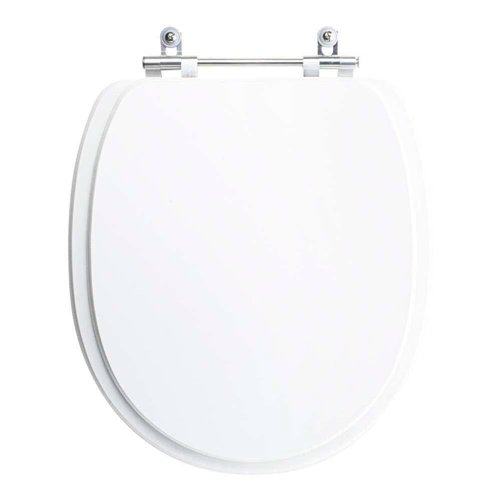 Assento Sanitário Tampa De Vaso Branco Mdf Laqueado Village Para Bacia Deca