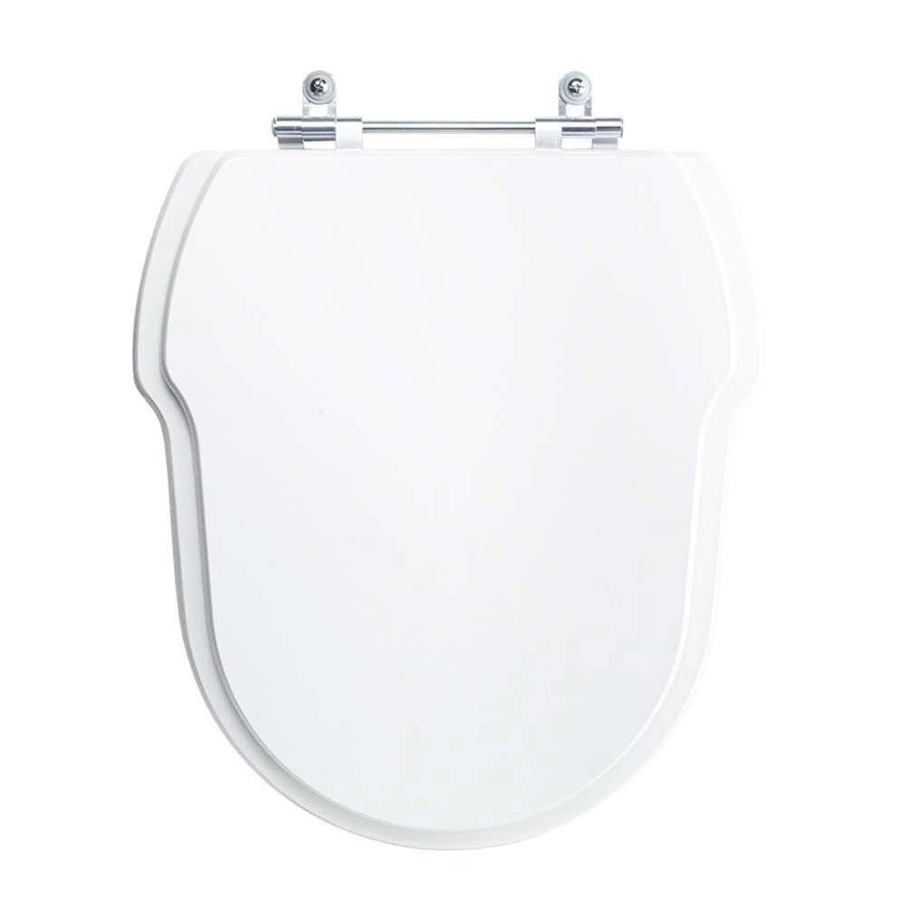 Tampa Vaso Sanitário Madeira Laqueada Hampton Branco Para Bacia Incepa