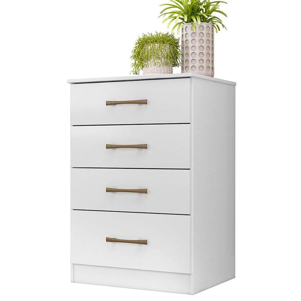 Cômoda Gaveteiro MS913 Branco Brilho - Moval