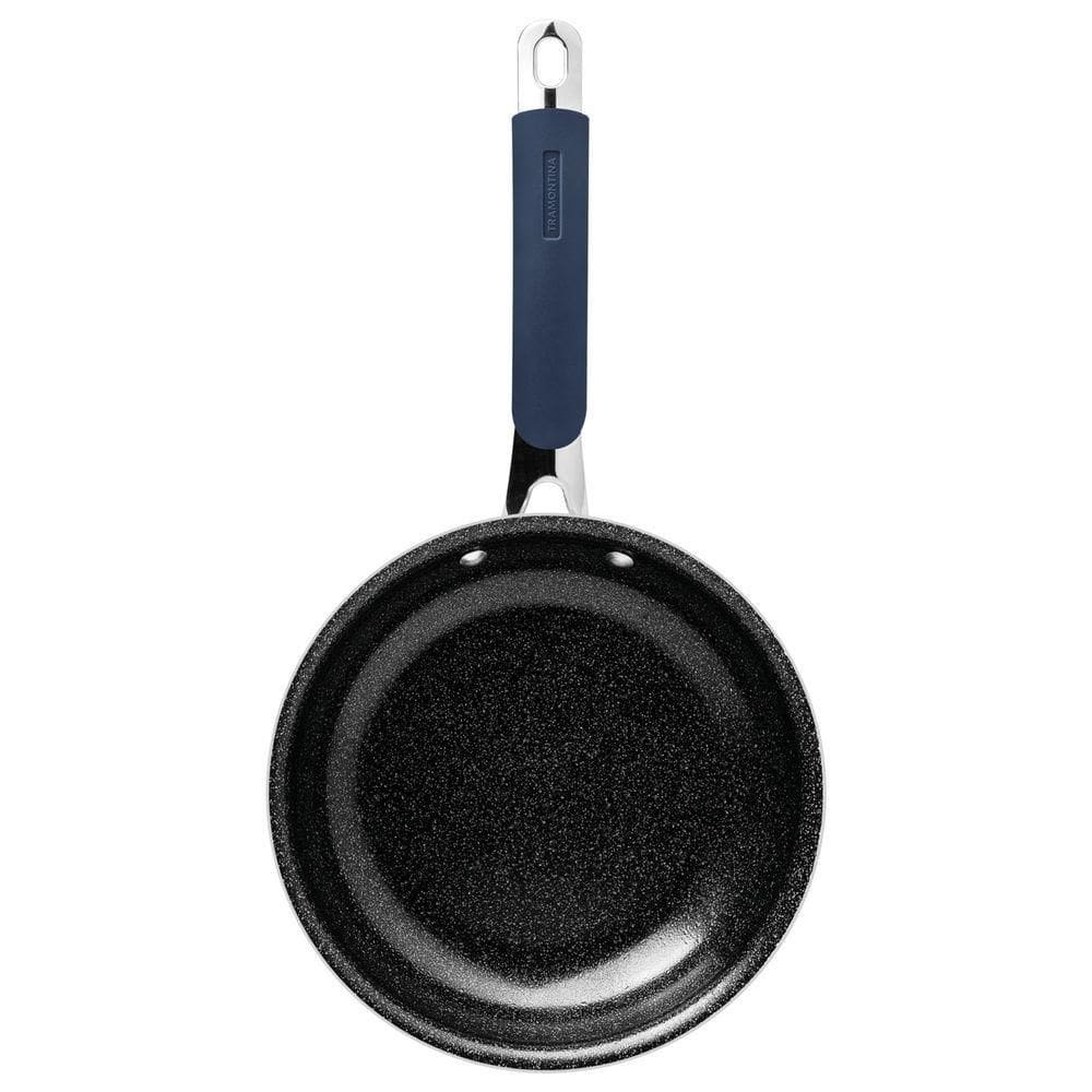 Frigideira Tramontina Romagna Em Alumínio Com Revestimento Interno Cerâmico E Externo Em Inox Polido Black Stone 30 Cm