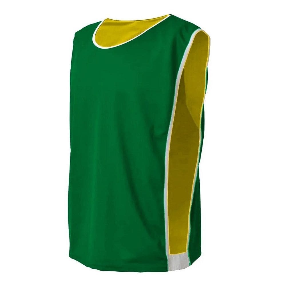 Kit com 15 Coletes Esportivos Dupla Face TRB Verde e Amarelo
