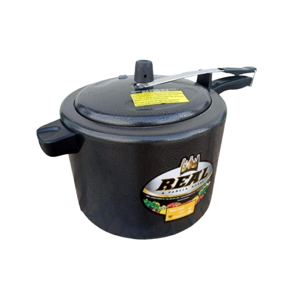 Panela De Pressao 10 Litros Aluminio Pintado Preto Real