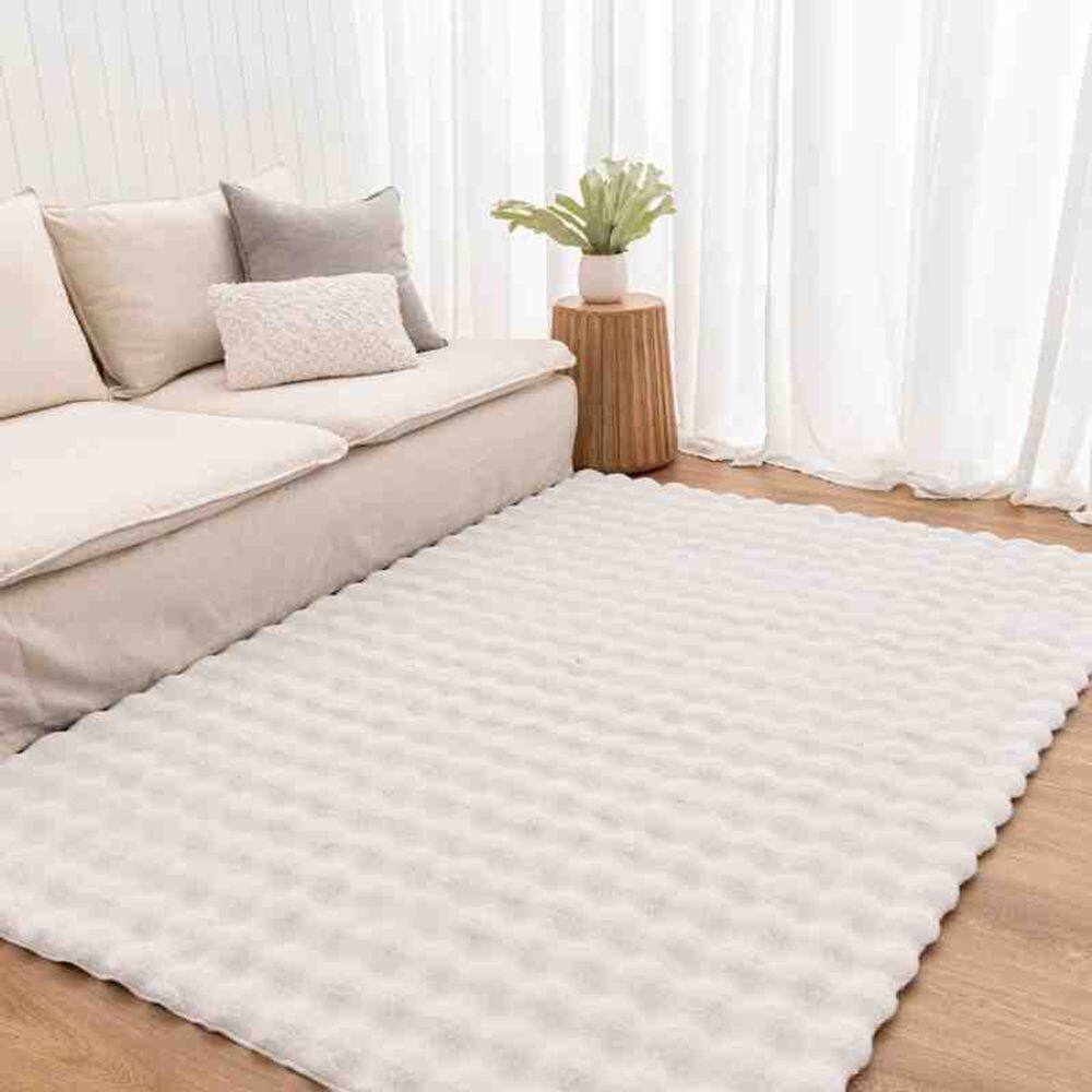 Tapete Pele Bubble 1,00 x 1,50 Marfim Niazitex