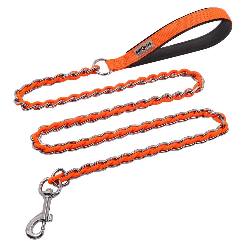 Corrente de metal à prova de mastigação Dog Leash S-ETOVUS para cães de médio porte