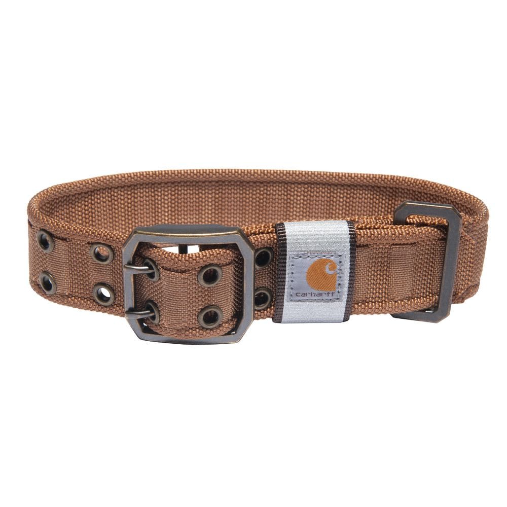 Coleira para cães Carhartt Pet totalmente ajustável, larga, teia marrom