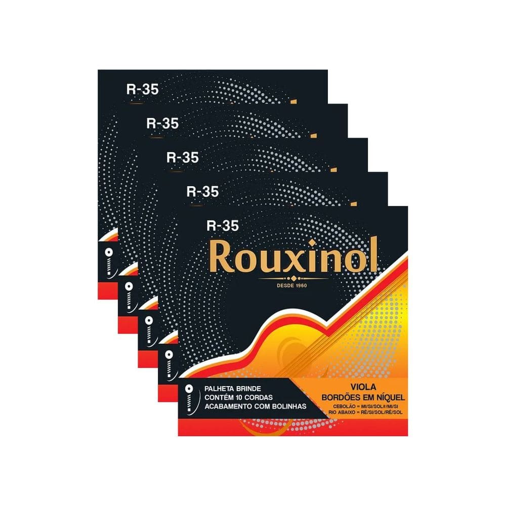 Kit 5 Encordoamento Viola Máxima R35 Rouxinol