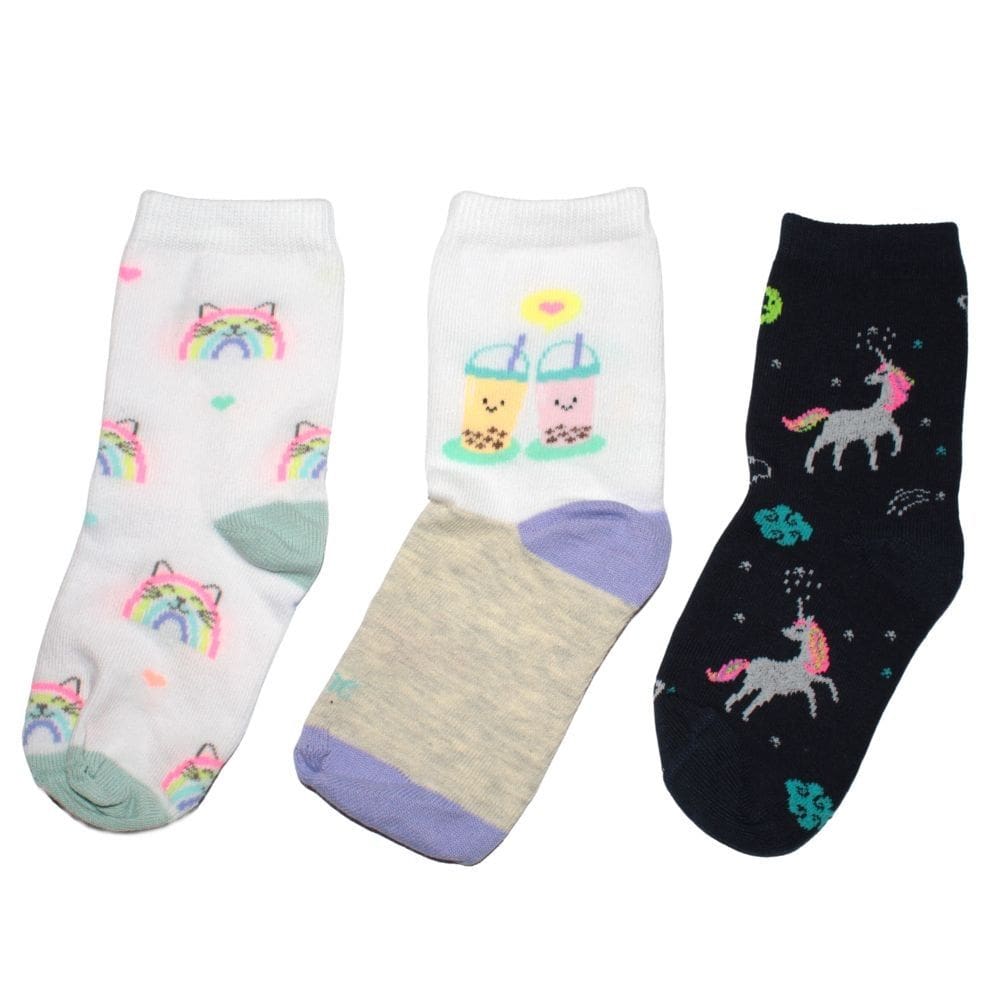 Kit Meia Infantil Feminina Selene 25 à 28 Vd/Rx/Pt