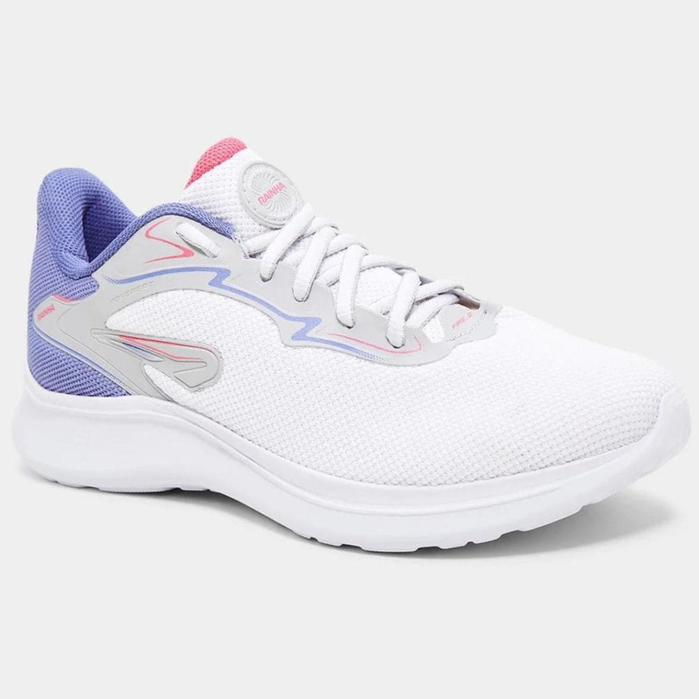 Tênis Rainha Fire II Feminino - Branco e Azul Claro