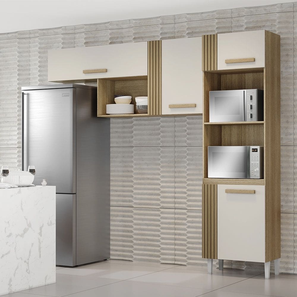 Cozinha Compacta Vitória Atacama Off White Aramóveis