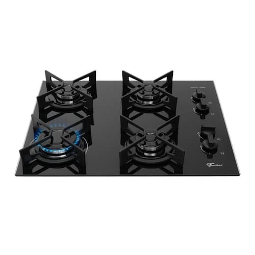 imagem-Fogao Cooktop 4 Bocas Fit Line Trempe Iron Fischer Preto Bivolt