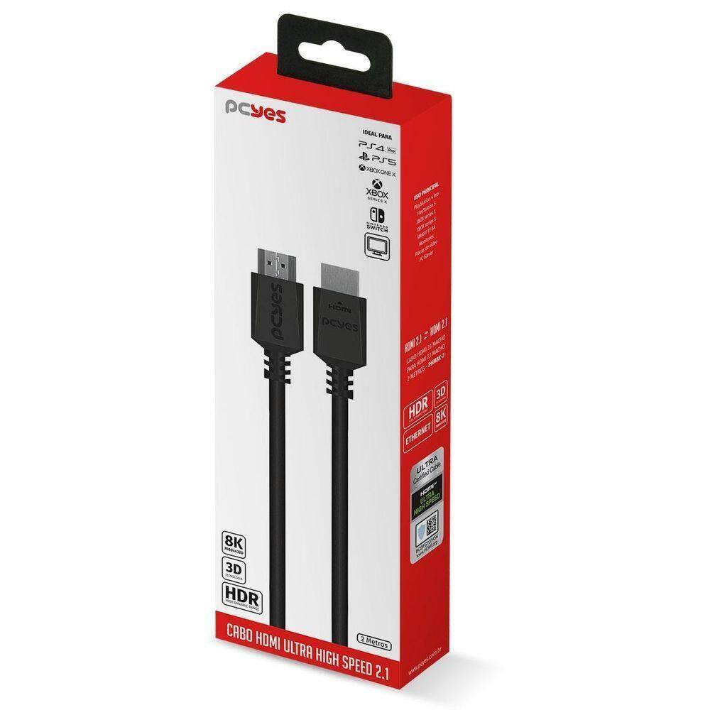 Cabo Hdmi Ultra 28awg Puro Cobre 8k 1080- 144hz 2 Metros