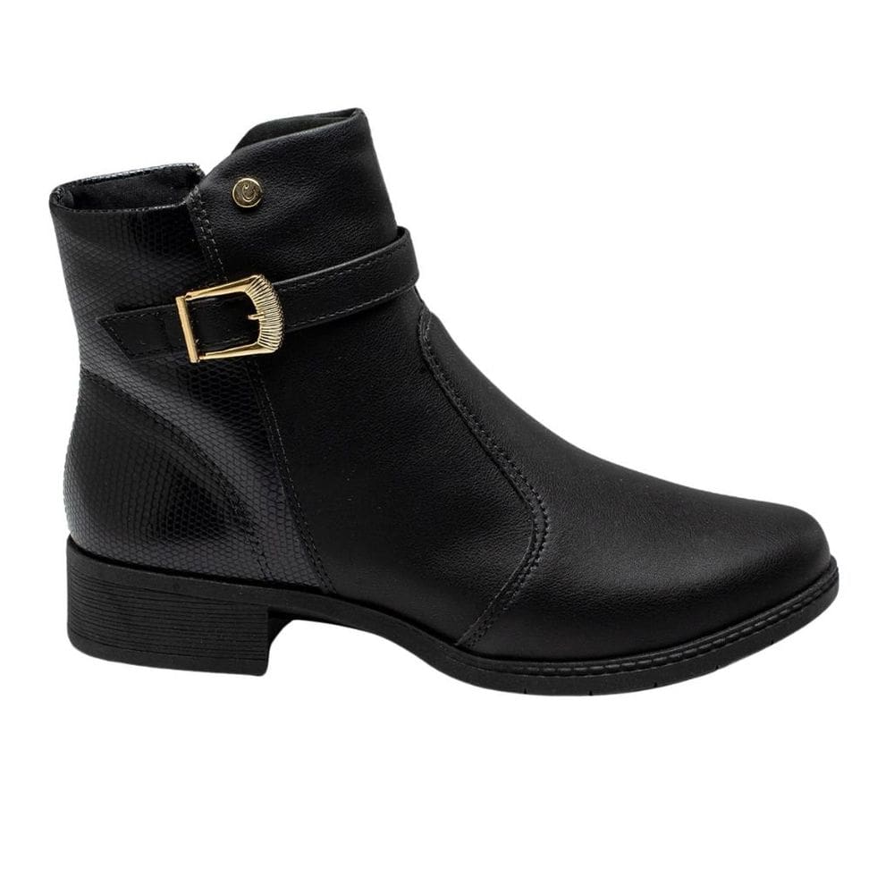 Bota Campesi CP011 Feminino Preto Cano curto confortável