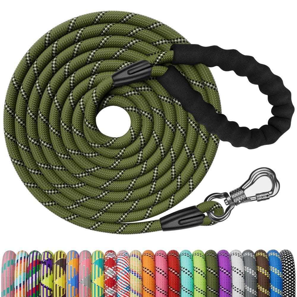 Coleira para cães NTR Heavy Duty de 15 pés com gancho giratório com trava