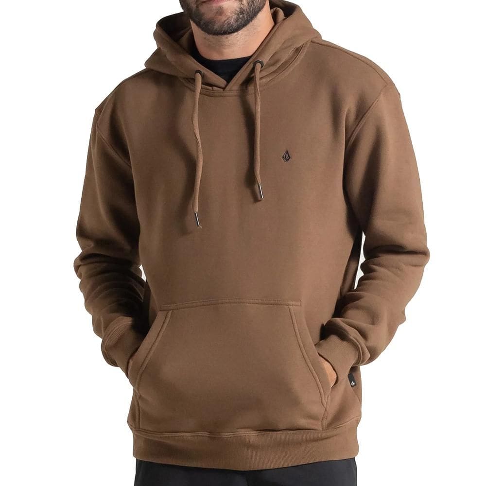 Moletom Volcom Canguru Single Stone WT25 Masculino Marrom