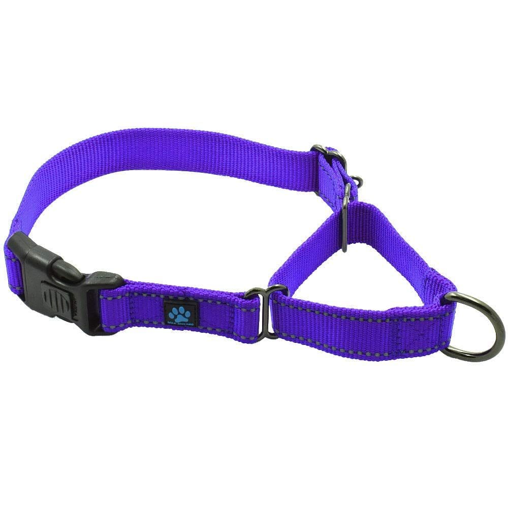 Coleira Martingale Max e Neo Nylon para cães, roxa média