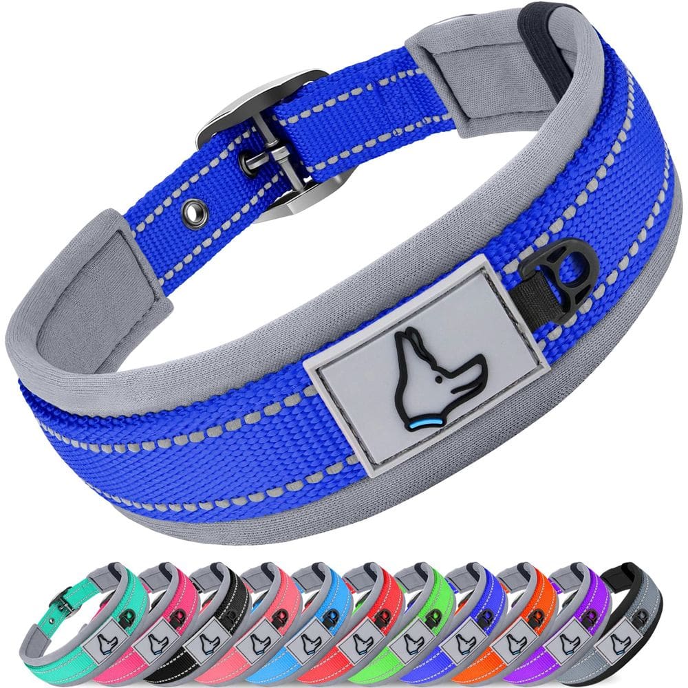 Coleira de cachorro Joytale acolchoada de neoprene ajustável para cães grandes