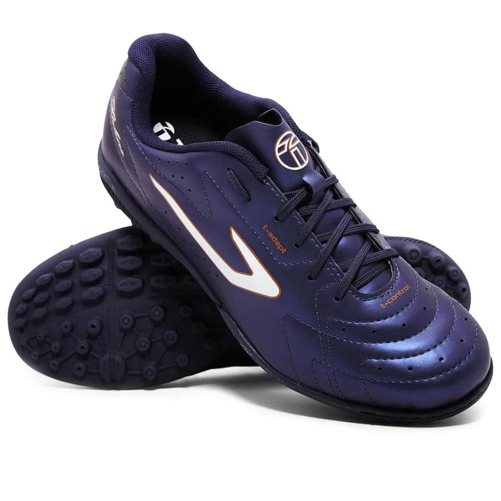 Chuteira Society Topper Boleiro VI Masculina - Marinho e Branco