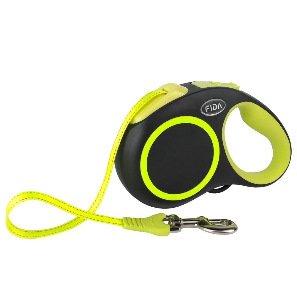 Coleira retrátil para cães Fida Reflective 5m para cães pequenos/médios