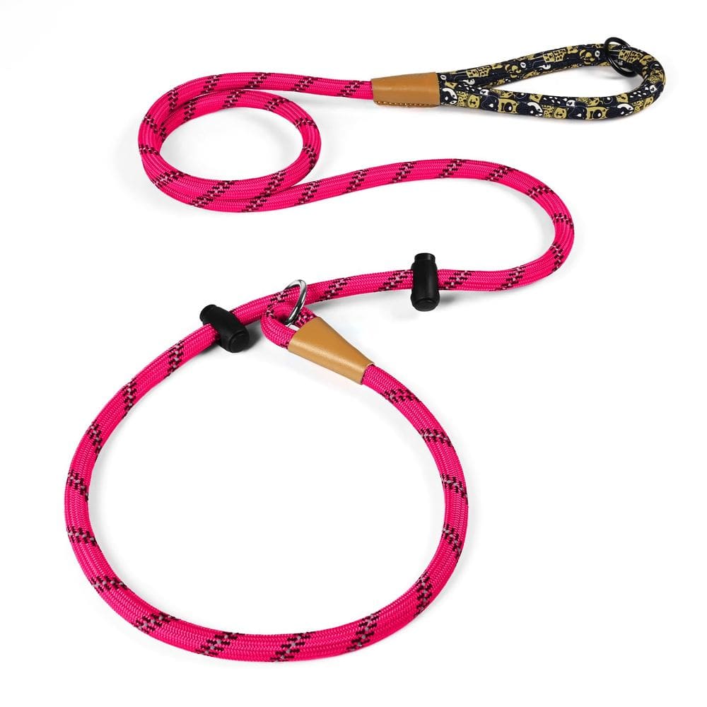 Coleira para cães Slip Lead Lynxking, refletiva, rosa resistente