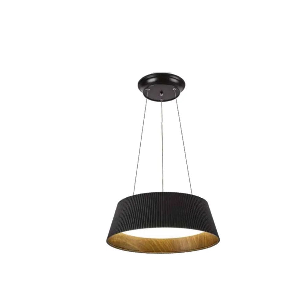 Pendente Plafon Led Ottawa Red 45Cm 36W Preto C Imbuia