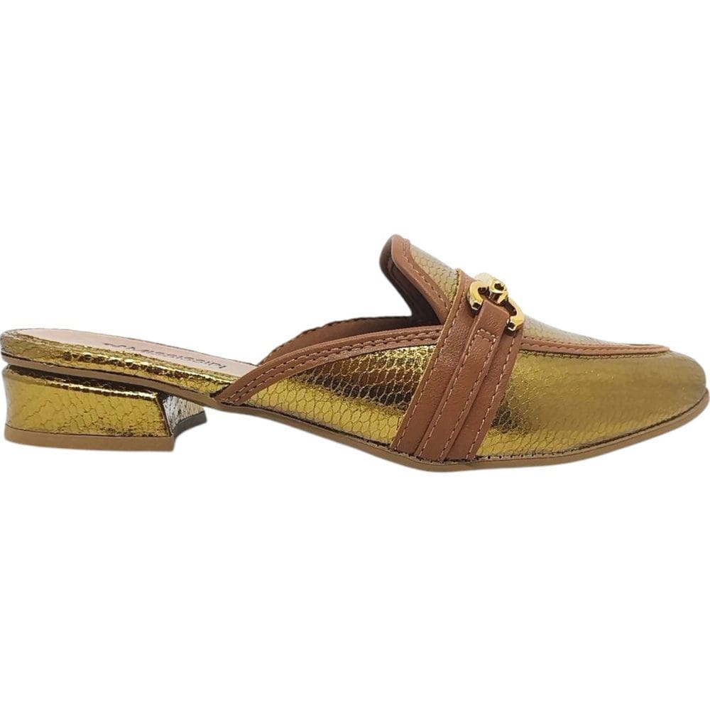 Mule Feminino Casual Dia a Dia Passeio Detalhe Metalizado Mississipi Mc882