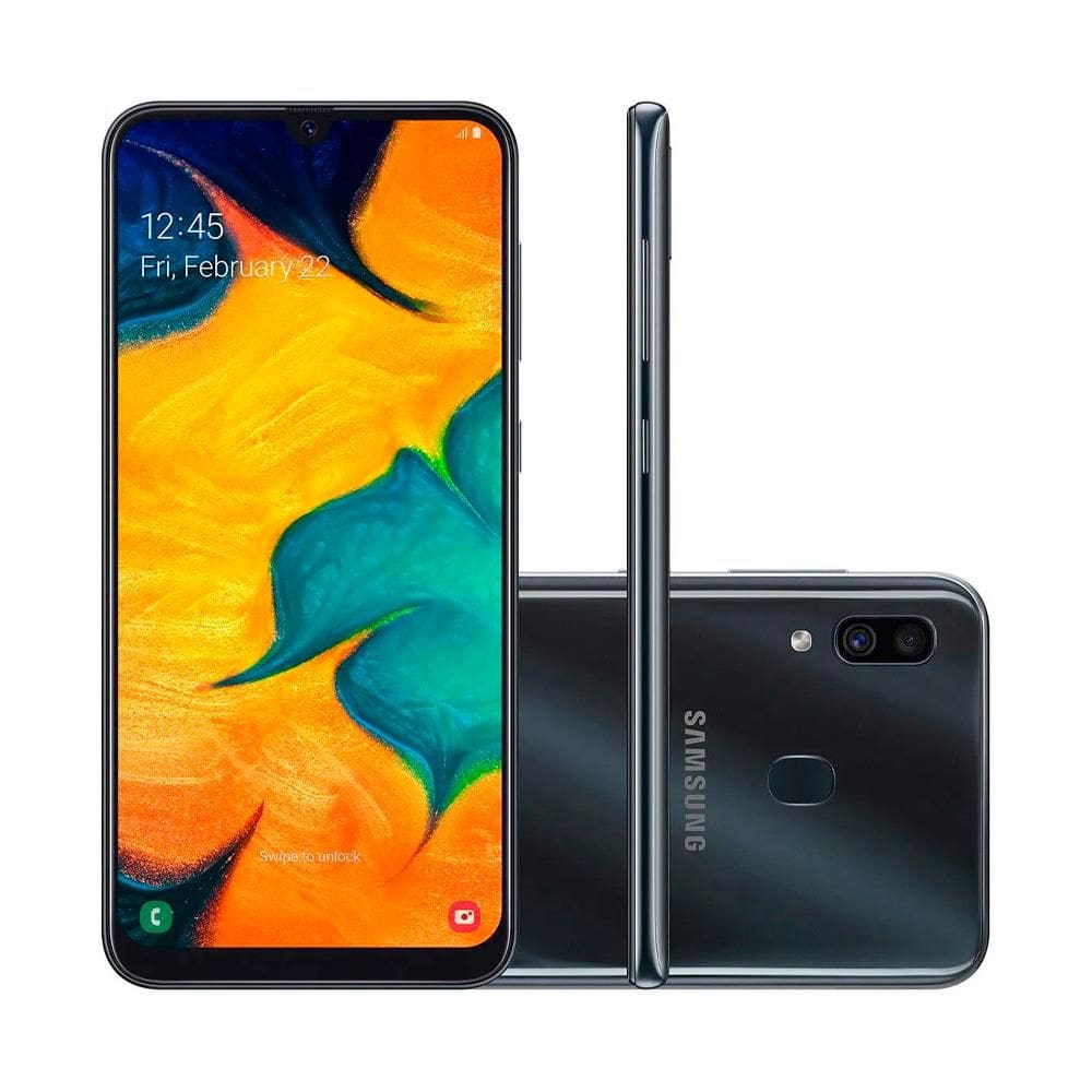 Usado: Samsung Galaxy A30 64GB 4GB Preto Android - VOKE