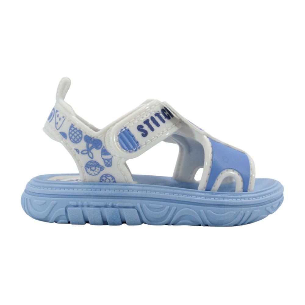 Sandália Bebe Grendene Kids Disney Happy Azul e Branco
