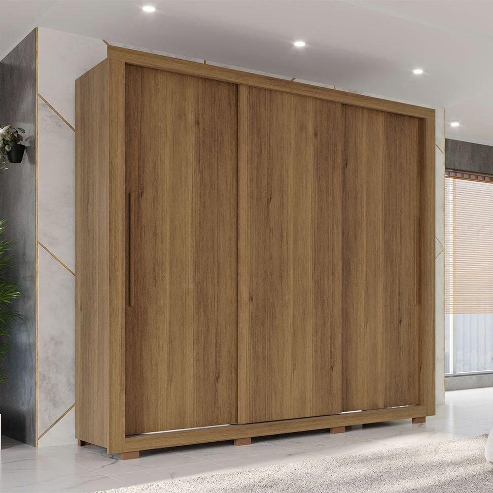 Guarda Roupa Panamá 3 Portas Sem Espelho Salleto Cinamomo