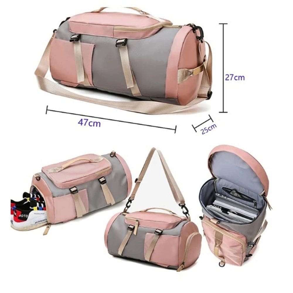 Bolsa Mala Viagem Esportiva Fitness Academia Vira Mochila