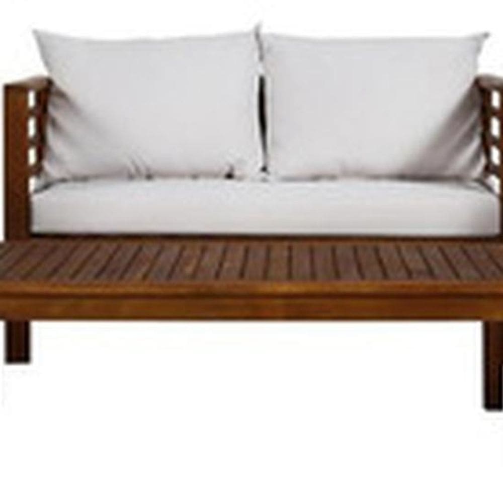 Conjunto De Jardim 4 Pecas Poltronas E Mesa Com Almofadas