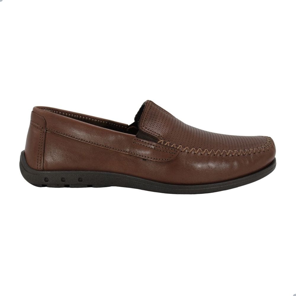 Sapato Mocassim Masculino Pegada Analina Pinhão Brown