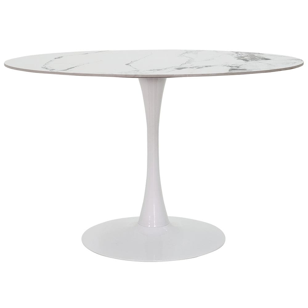 Mesa Saarinen Tulipa Jantar Oval 120x80cm Tampo Marmorizado
