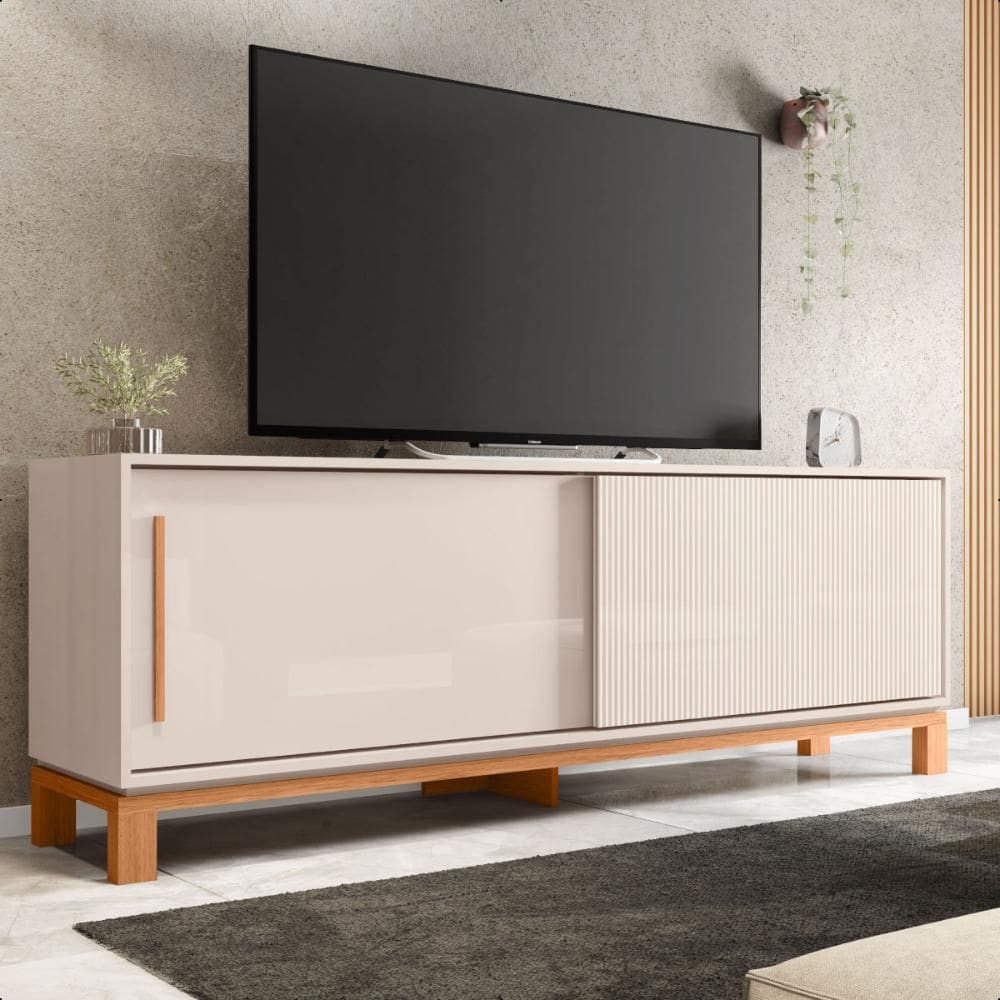 Bancada Rack Para TV até 65 Polegadas Jace Marrom Caemmun