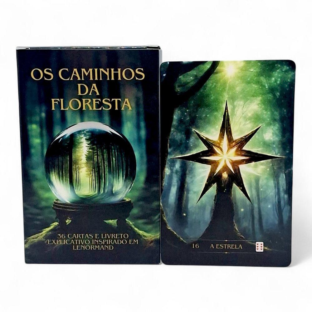 Baralho os Caminhos da Floresta com 36 cartas e Manual