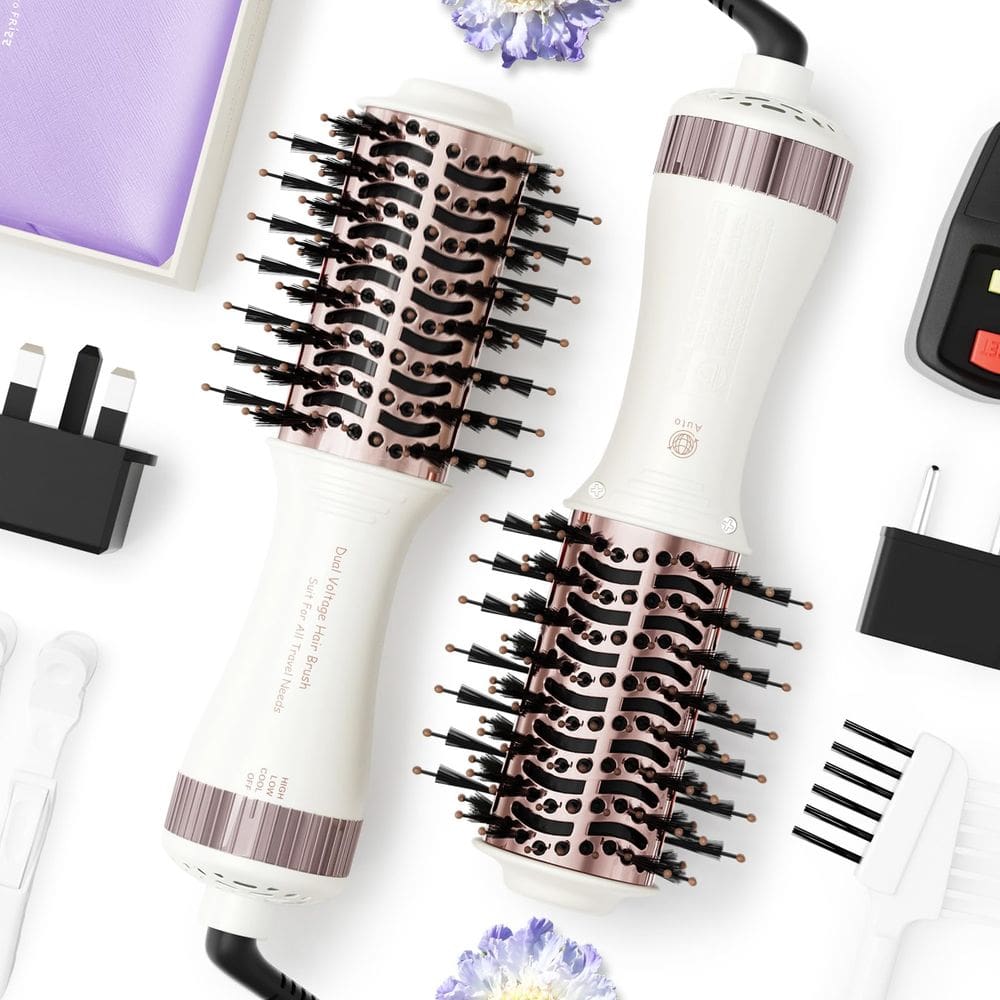 Escova para secador de cabelo Madremía Travel Dual Voltage 4 em 1