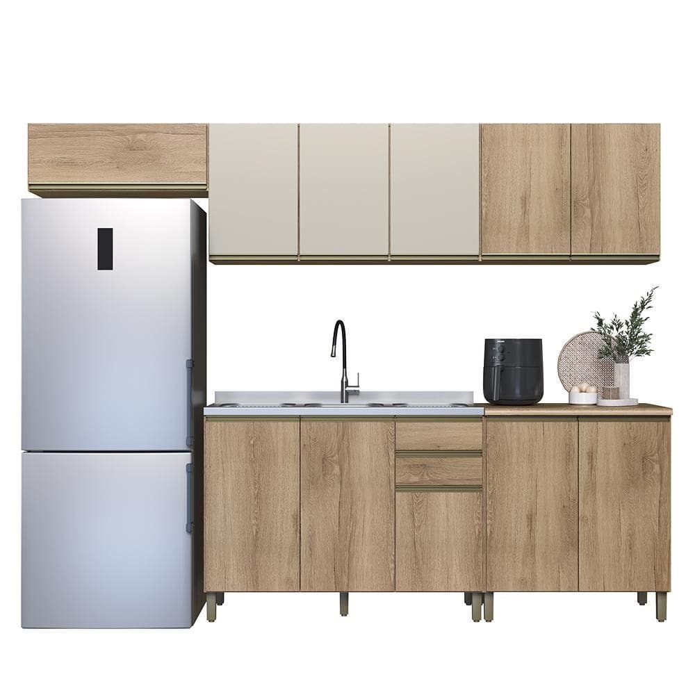 Cozinha Modulada Dinamarca 5 Peças com Balcão 120cm sem Tampo - Indékes