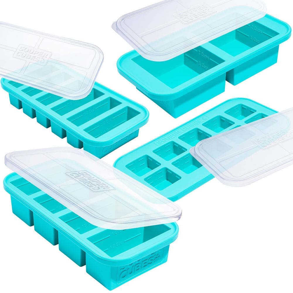 Conjunto de presentes Freezer Molds Souper Cubes com bandejas de silicone