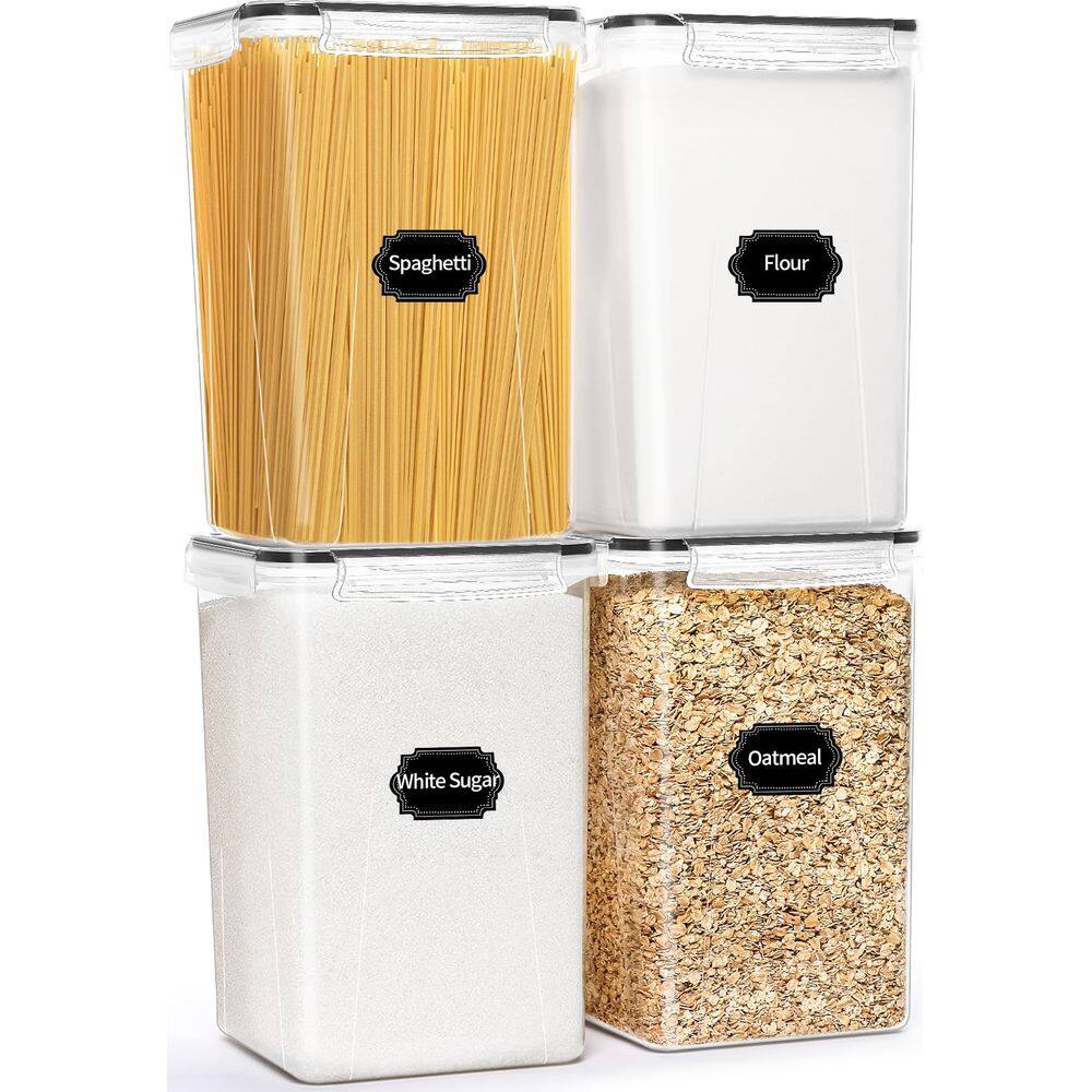 Recipientes de armazenamento de alimentos HKJ Chef Extra Large 6,5 L (220 mL), pacote com 4