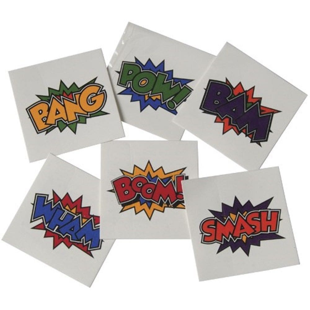 Tatuagens temporárias U.S. Toy Superhero 144 por pedido