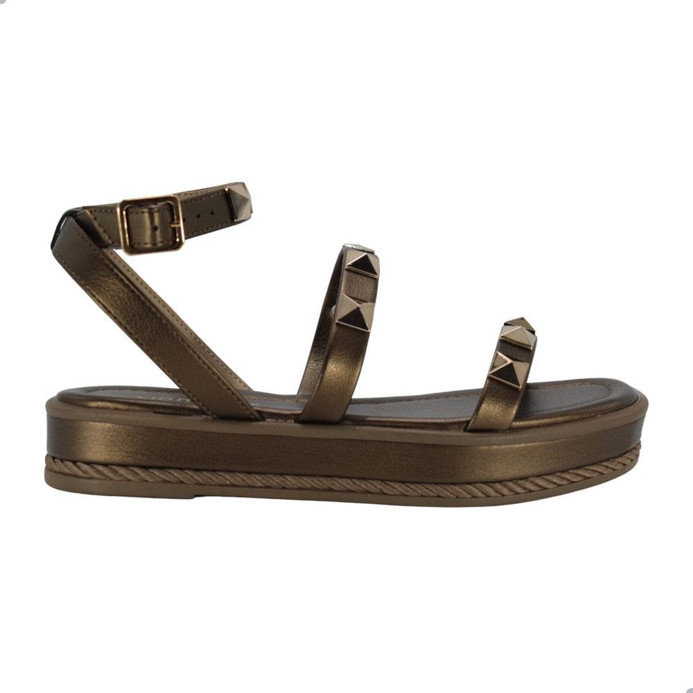 Sandália Papete Feminina Via Marte Bronze