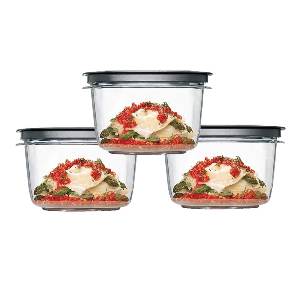 Conjunto de armazenamento de alimentos Utensiliux Rubbermaid Premier 7 Cup x3