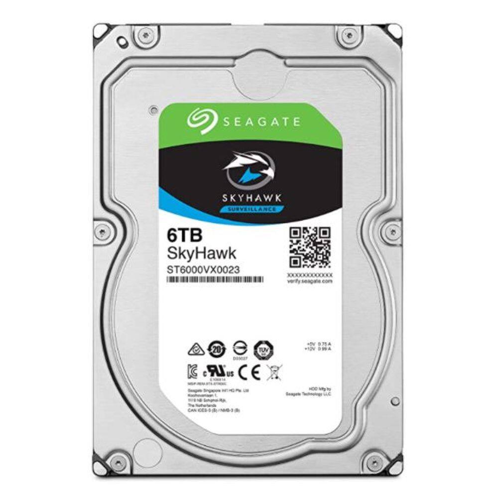 HD Seagate 6TB Interno SkyHawk Surveillance, 5400 RPM, 256MB, 3.5, SATA 6 - ST6000VX001