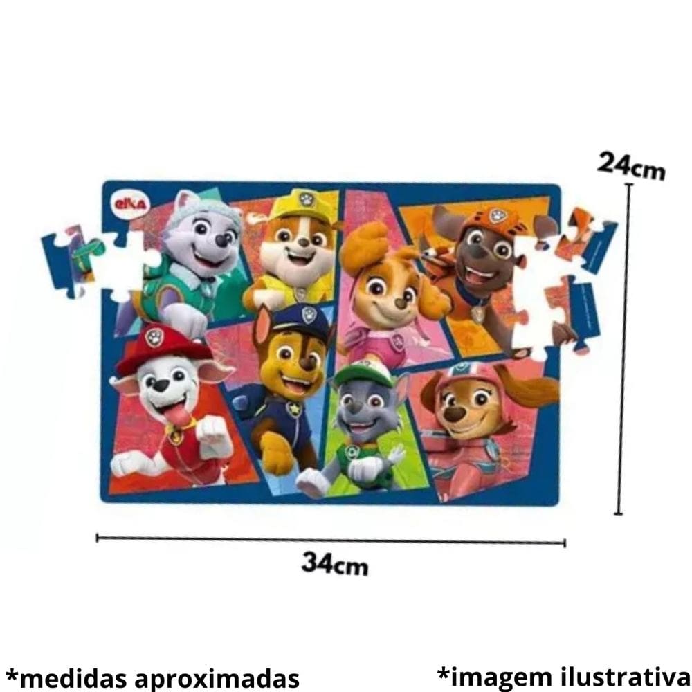 Quebra-Cabeça Lente Magica 2 em 1 Patrulha Canina 60Peças