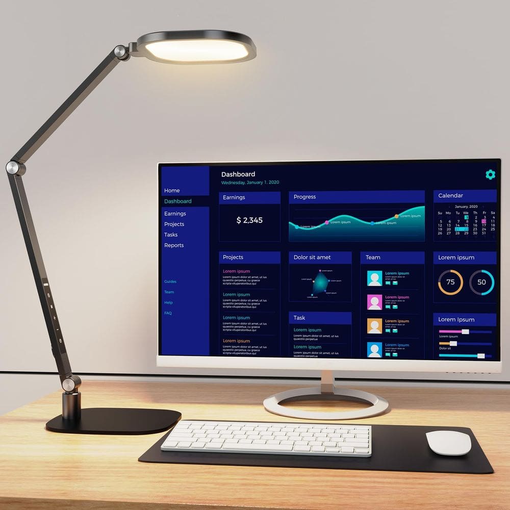 Lâmpada de mesa LED LiTones 15W 1200 lúmens 3 cores 10 brilho