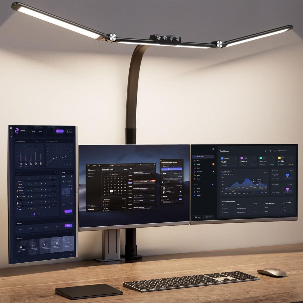 Lâmpada de mesa WIHTU de 39,3 polegadas Architect LED 24W Stepless Dimming