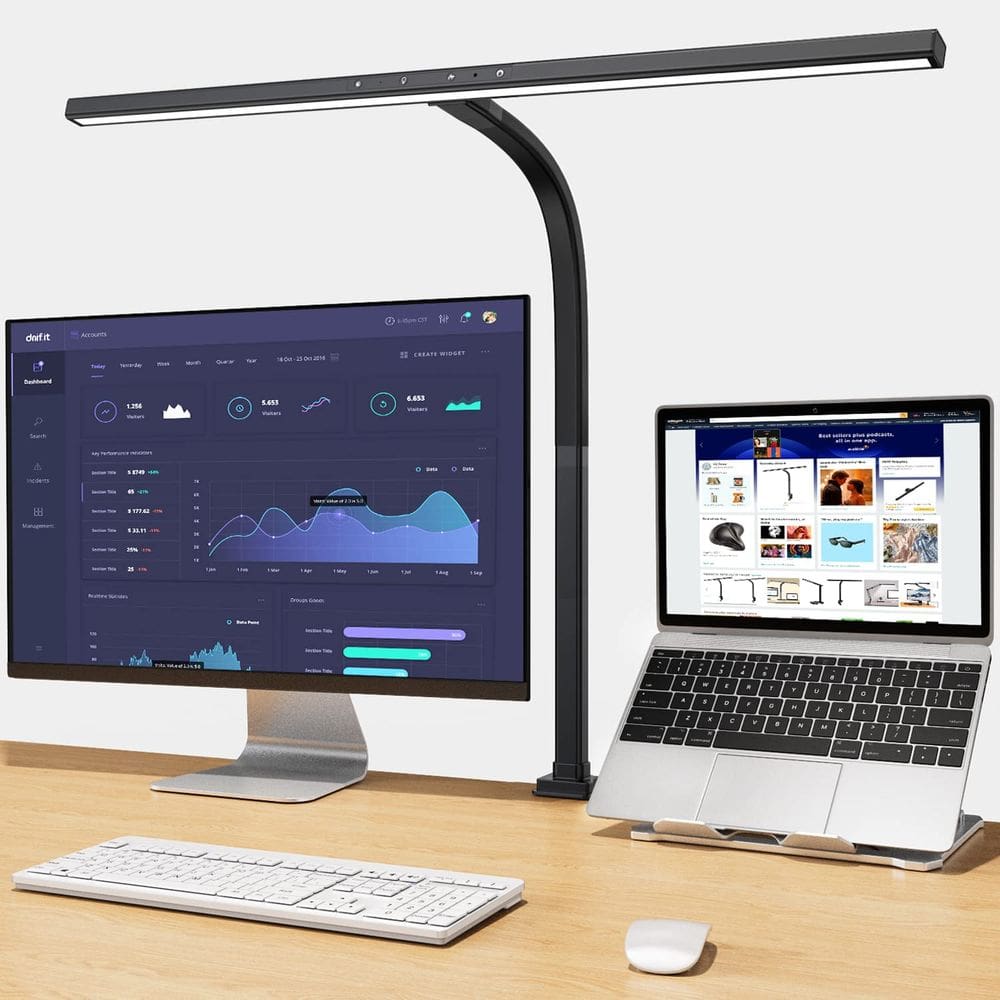 Lâmpada de mesa EppieBasic LED Architect Clamp 24W 6 modos de cor