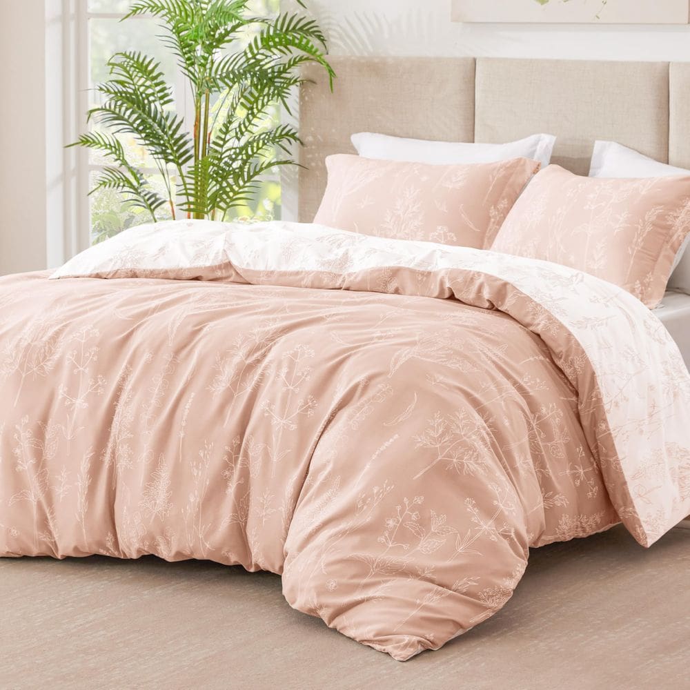 Conjunto de edredom Love`s cabin Dusty Rose Pink em tamanho real